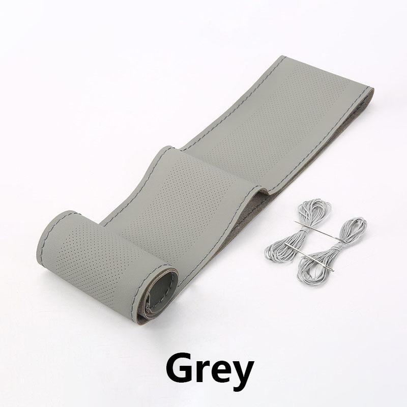 38 см чехол на руль автомобиля иглы и нитки для оплетки из искусственной кожи чехол для оплетки своими руками мягкий нескользящий автомобильный интерьер автомобиля