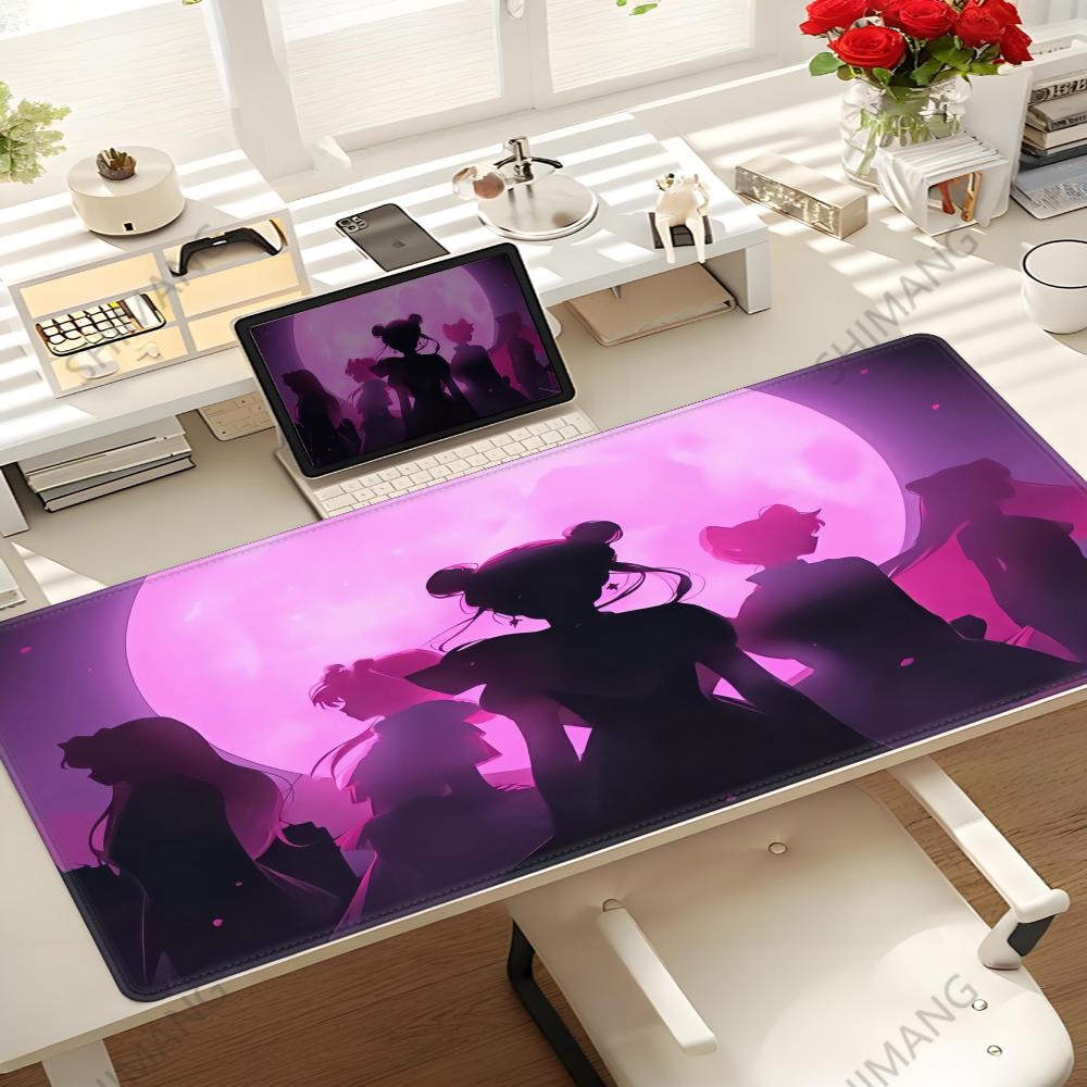 Anime Sailor Moon Mouse Pad Gaming Keyboard Accessories Mousepad Hd Print Xxl Size Kawaii Girl Nonslip Officer Desk Mat Laptop