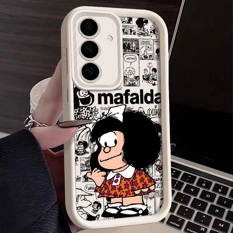 Mafalda Girl Fundas For Samsung Galaxy S26 S25 S24 S23 S22 Plus S21 Ultra S20 FE Case S26Plus S26 Ultra Phone Back Cover