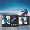 4K HD Touchscreen Dual-Screen Action Camera, DV, WIFI Remote Control, Outdoor Waterproof Video Camera, Diving Camera