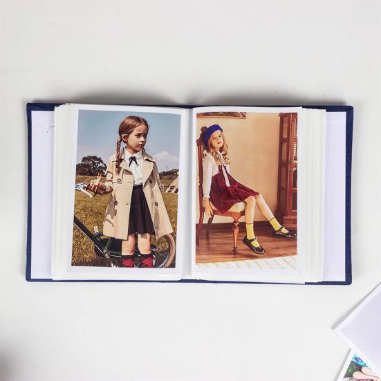 Фотоальбом Льняная обложка Фотоальбом с передним окошком 100 фотографий 4x6 Вставные фото