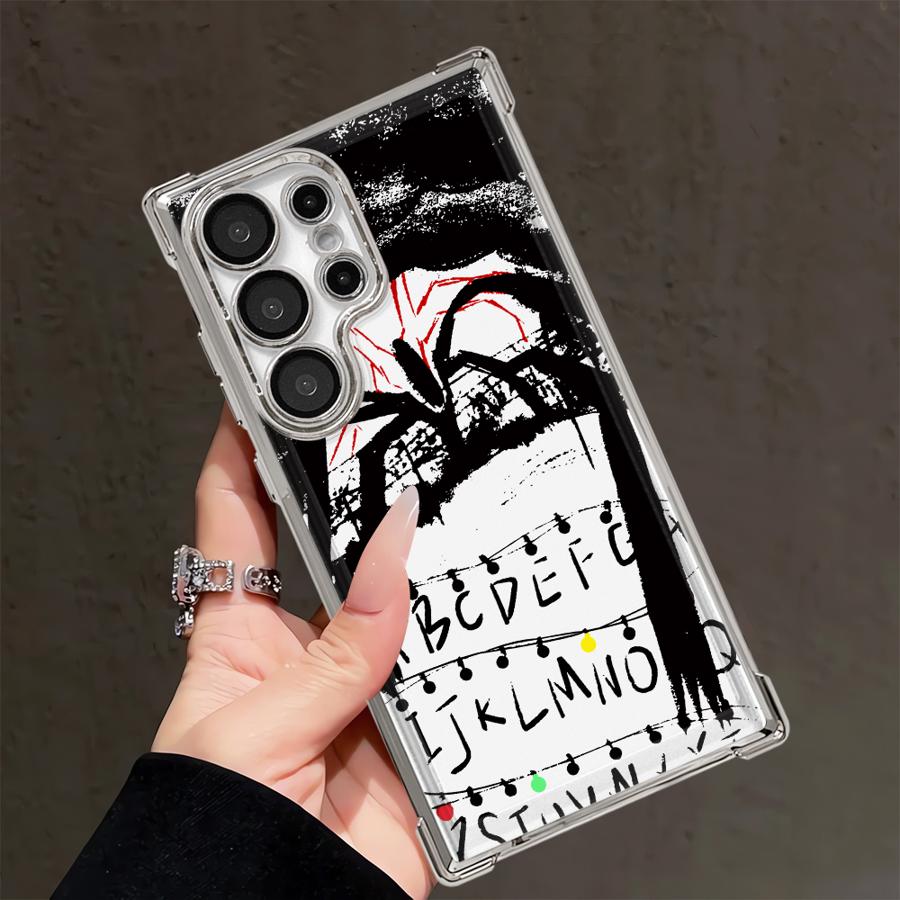 Чехол для телефона Funda Case для Samsung Galaxy 25 S20 Ultra S24 FE S23 S25Edge S22 Plus Note 20 Ultra S21 Странные Вещи Буквы A-Z