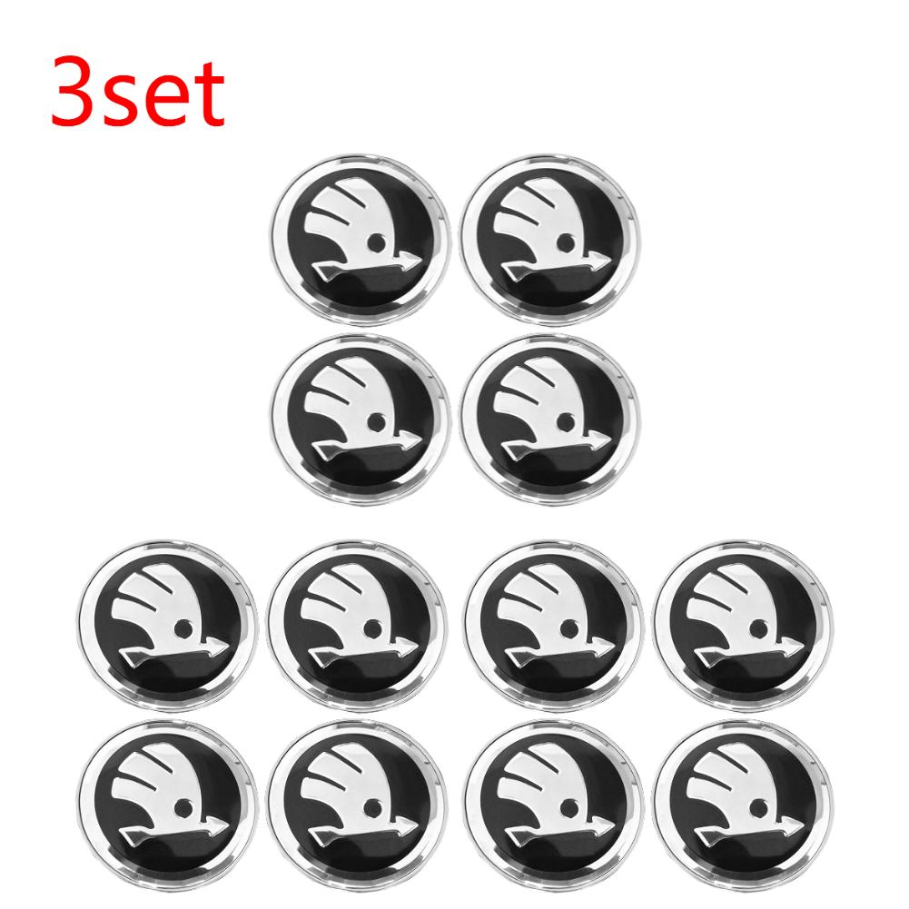 rtocy3 1-5Sets Genuine Wheel Centre Cap Black 60MM Hub Cover for Skoda Octavia Fabia High Quality Durable Protection Easy Installation