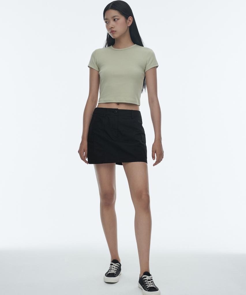 Musinsa Standard Woman Women'S Cargo Mini Skirt [Black]