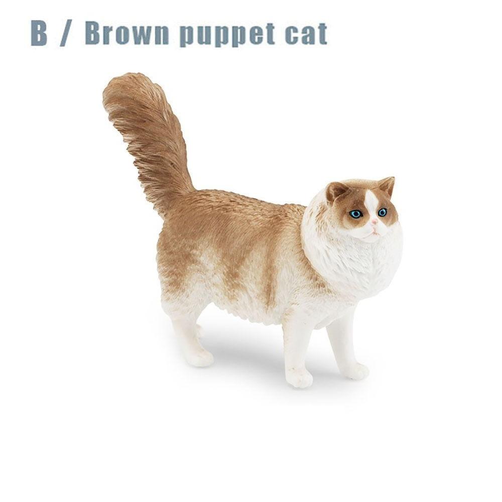 Kids Doll Toy Cat Figures Desktop Decor Cat Ornament Exquisite Cat Model