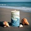 2025 Ocean Wave Foam Cylindrical Candle Silicone Mold Whale Dolphin Relief Cylindrical Candle Mould Gypsum Resin Molds