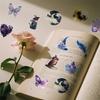 56PCS Kawaii Purple Magic PET Sticky Sticker Aesthetic Tear Open DIY Decoration Scrapbooking School Stationery Supplies