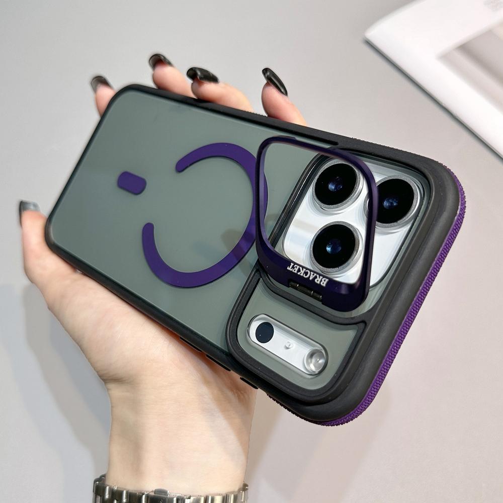 KEYSION Прозрачный магнитный чехол-подставка для линз MagSafe для iPhone 17 Pro Max Air TPU+PC Блокировка цвета Ударопрочный чехол для телефона