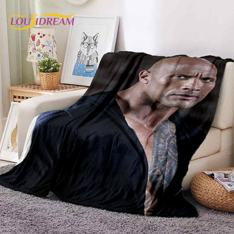 The Rock Dwayne Johnson Actor Soft Flannel Blanket,Throw Blanket Comfortable Blanket for Picnic Beds Sofa Home Bedroom Gift