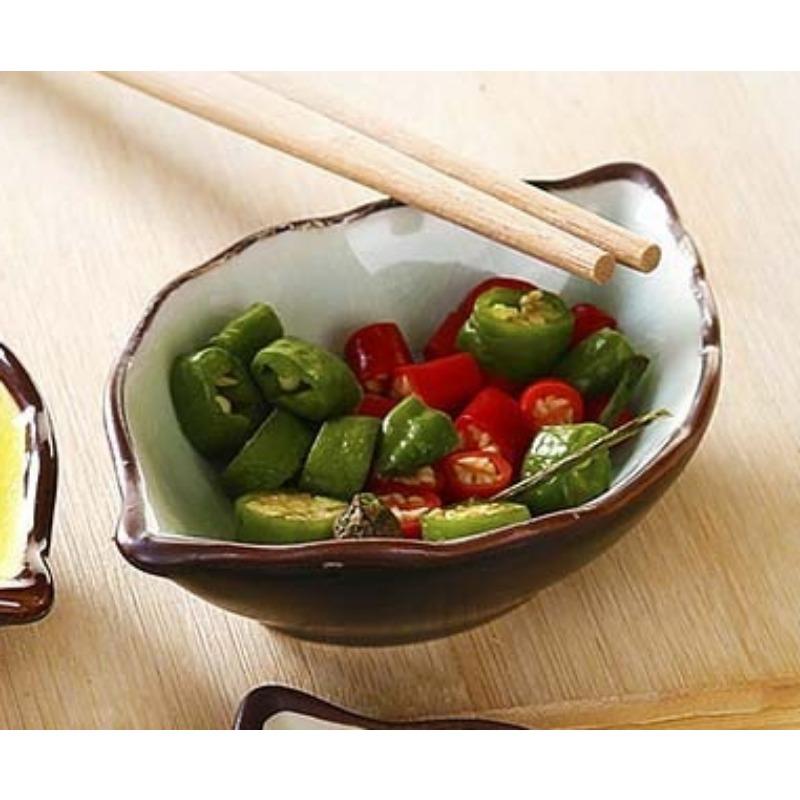 Ceramic Small Dish Tableware Vinegar Dish Soy Sauce Dish Seasoning Dish Bone Dish Dish Ice Crack Glaze Leaf Snack Plate