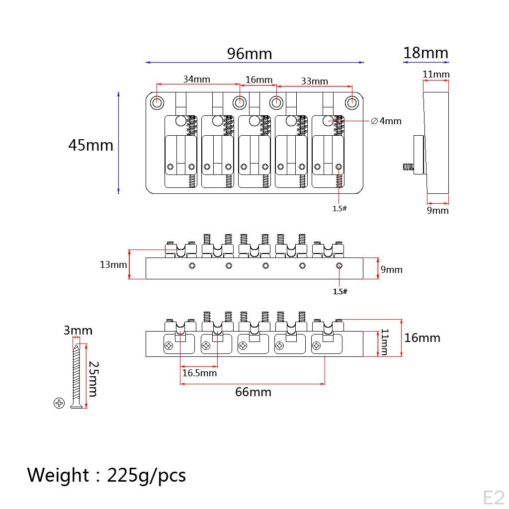 Качественный электрический бас-гитарный инструмент, мост, хромированный аксессуар «сделай сам»