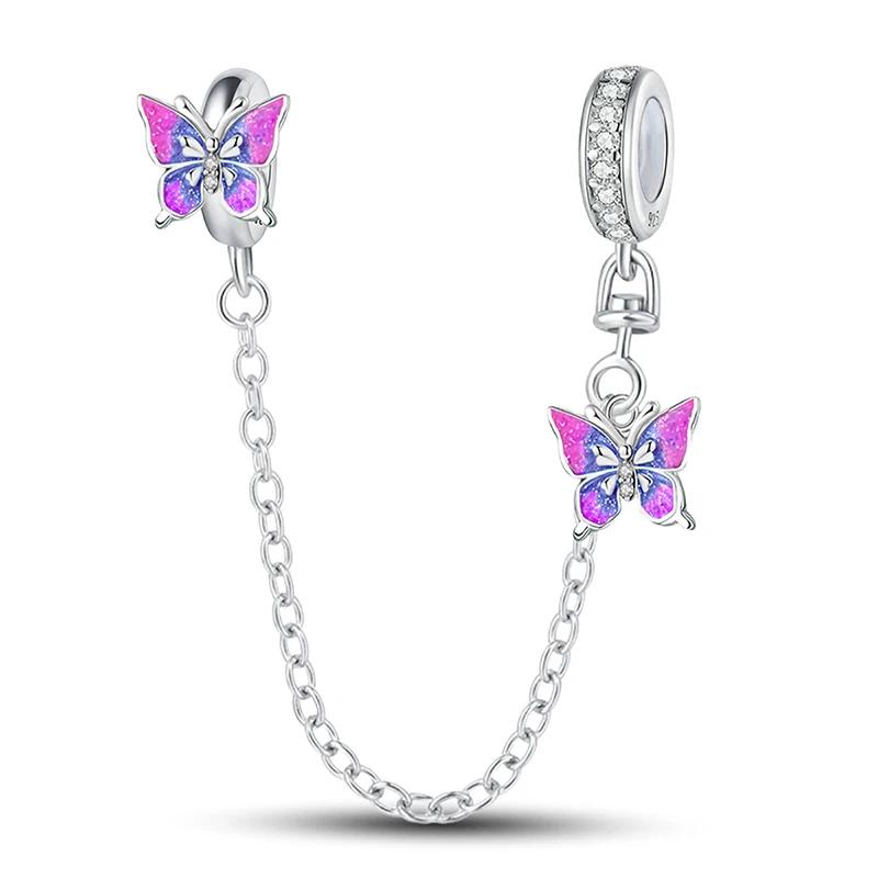 Медно-розовый Безграничный Базовый Цепочка Шармы-бусины в виде сердец любви Подходят для оригинального браслета-пандора Бангл DIY Ювелирные изделия