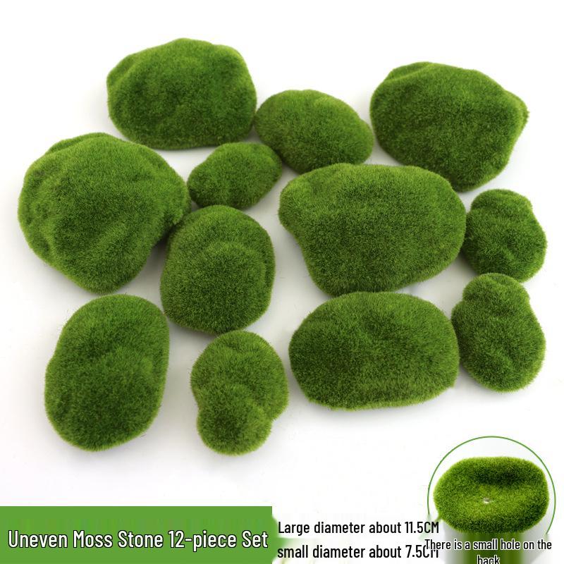 Artificial Plant Wall Accessories with Moss and Grass Decoration