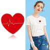 Creative Electrocardiogram Love Styling Brooch Simple Collar Pin Fixed Clothes Buckle Pin Anti-Light Accessories