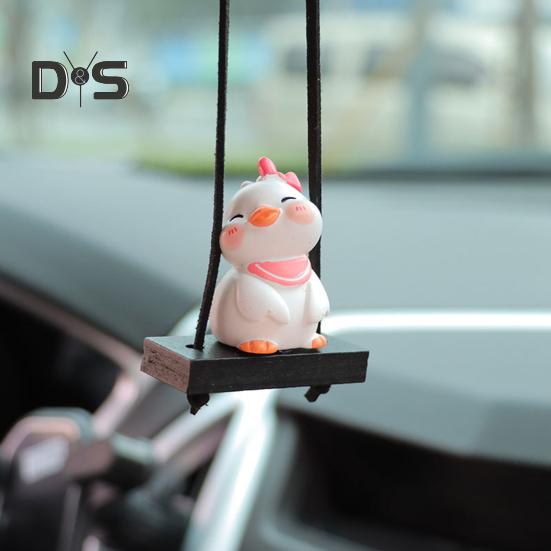 Подвеска для зеркала заднего вида, пара уток, подвесное украшение, легко повесить, очаровательный внешний вид, подвесное украшение для салона автомобиля