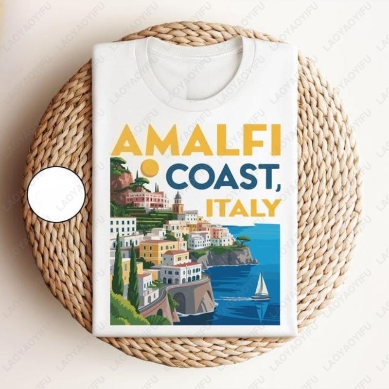 Amalfi Coast La Dolce Vita Italian Summer Italy Vacation Tees Italia Graphic Women Men Tshirt Travel Trend Casual Summer Tops