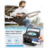 Boombox CD Player Portable with Cassette Player, Portable Radio with Bluetooth, Boom Box with Stereo Sound, Powered by 5000mAh Rechargeable Battery