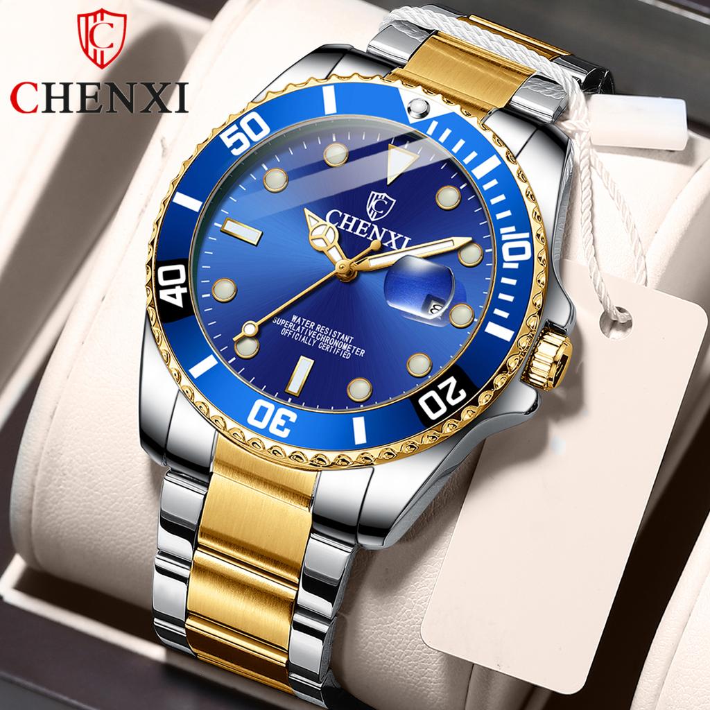 New TOP Brand Luxury Men's Watch With Box Self Winding Mens Watch Classic Green Water Automatic Men's Quartz Watches