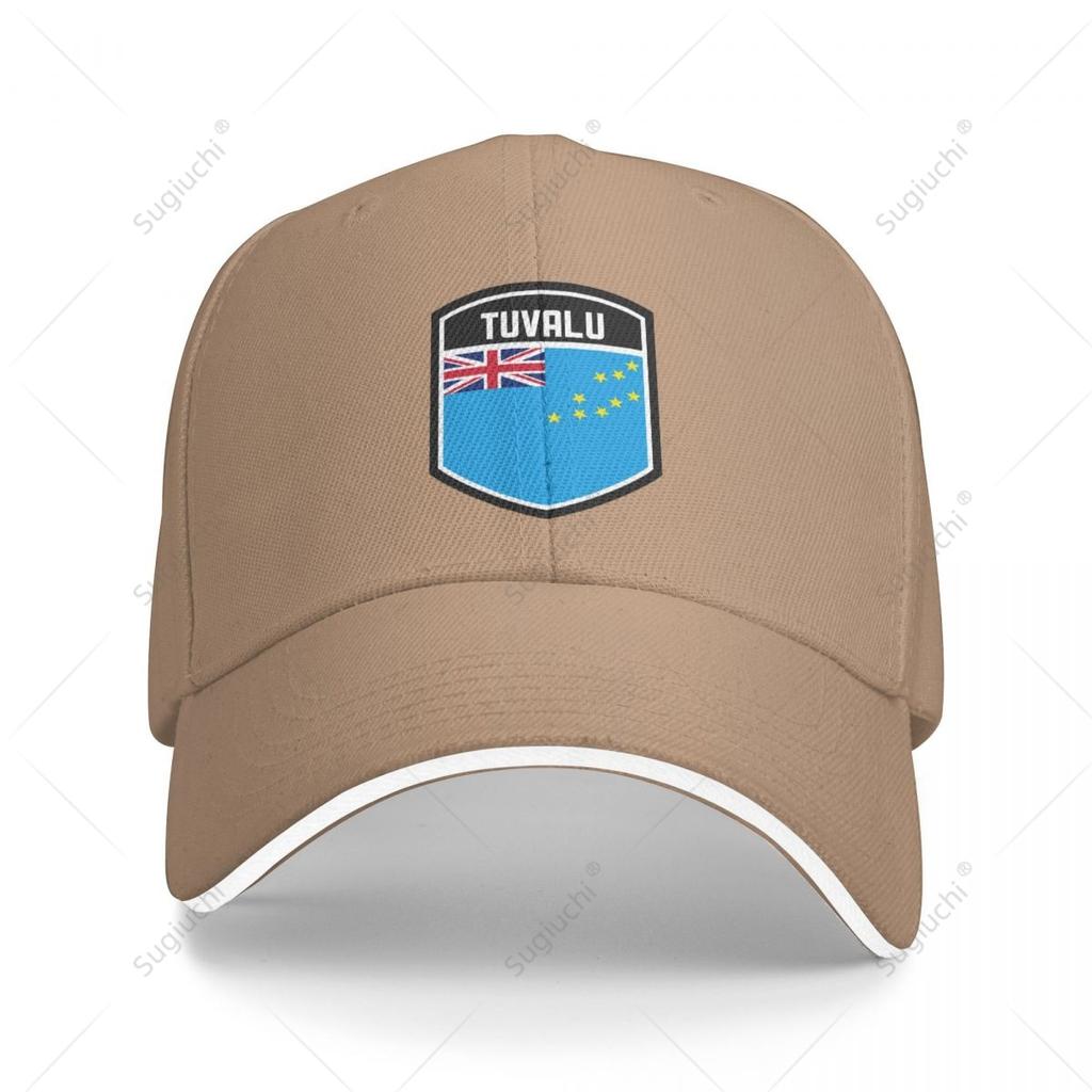 Multifunction Tuvalu Flag Shield Sandwich Baseball Cap Unisex Sports Casual Caps Golf Hat Fishing Outdoors