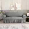 1pcs Sofa Cover for Dining Room Sofa Seersucker Textured Sofa Protector with Pleated Skirt for L-Shape U-Shape & Sectional Sofa