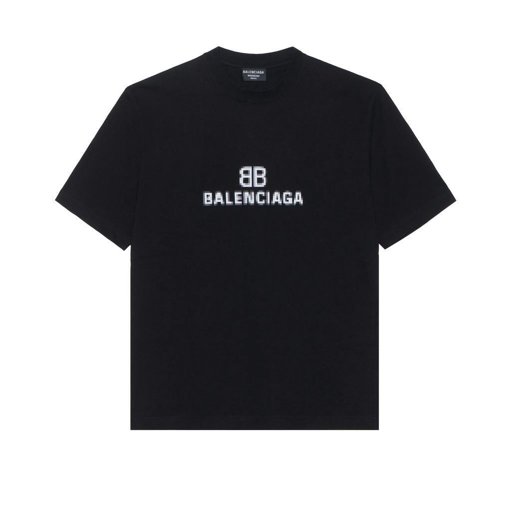 Balenciaga Мужская футболка Bb Pixel Medium Fit 612966TKVI71070