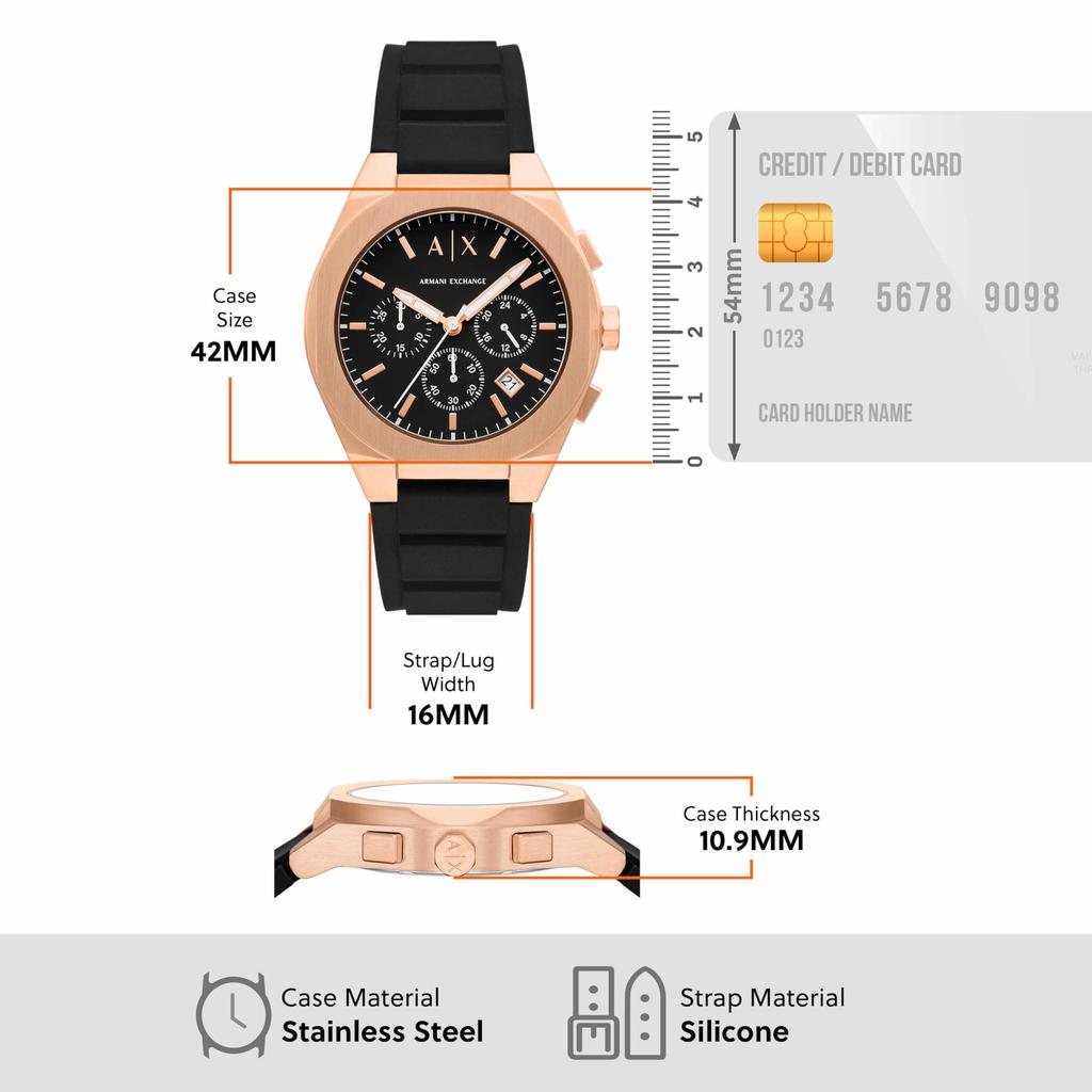 Мужские часы AX Armani Exchange Sync AX4190, Черные