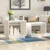 Coffee Tables That Nest Inside Each Other, 2 Pcs., White, Solid Pine