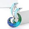 Модная изысканная брошь в виде дельфина из эмали из сплава, симпатичная мультяшная мужская и женская брошь для пальто, корсаж, ювелирные изделия