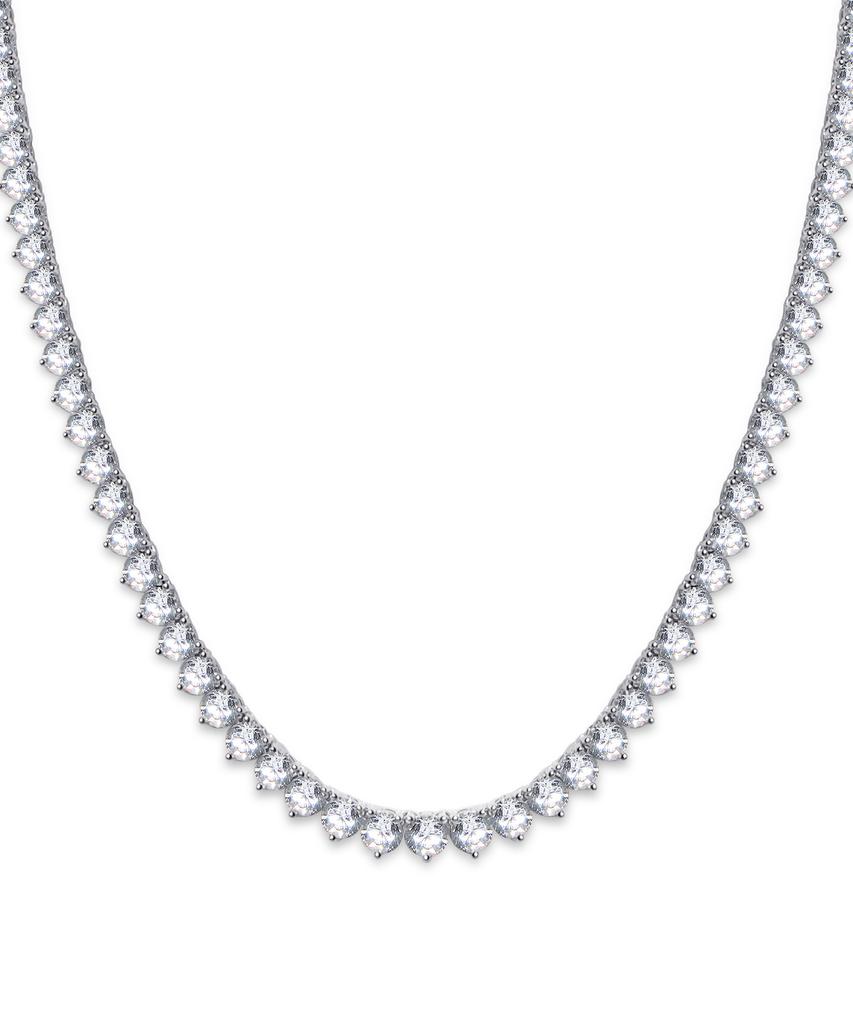 Raindrop Jewelry 3Mm 3-Prong Tennis Choker Necklace [S925]