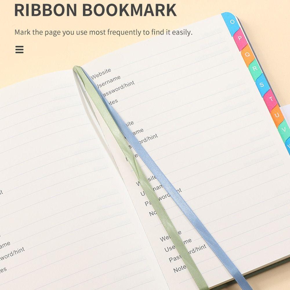 Адрес веб-сайта A5 Пароль Книга с алфавитными вкладками Твердый переплет Блокнот для паролей