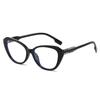 Color Matching Anti-Blue Cat Eye Glasses, Versatile Plain Glasses For Men And Women