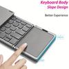 Портативная складная мини-беспроводная клавиатура с сенсорной панелью, совместимая с Windows, Android, IOS, Mac, для планшетов и смартфонов