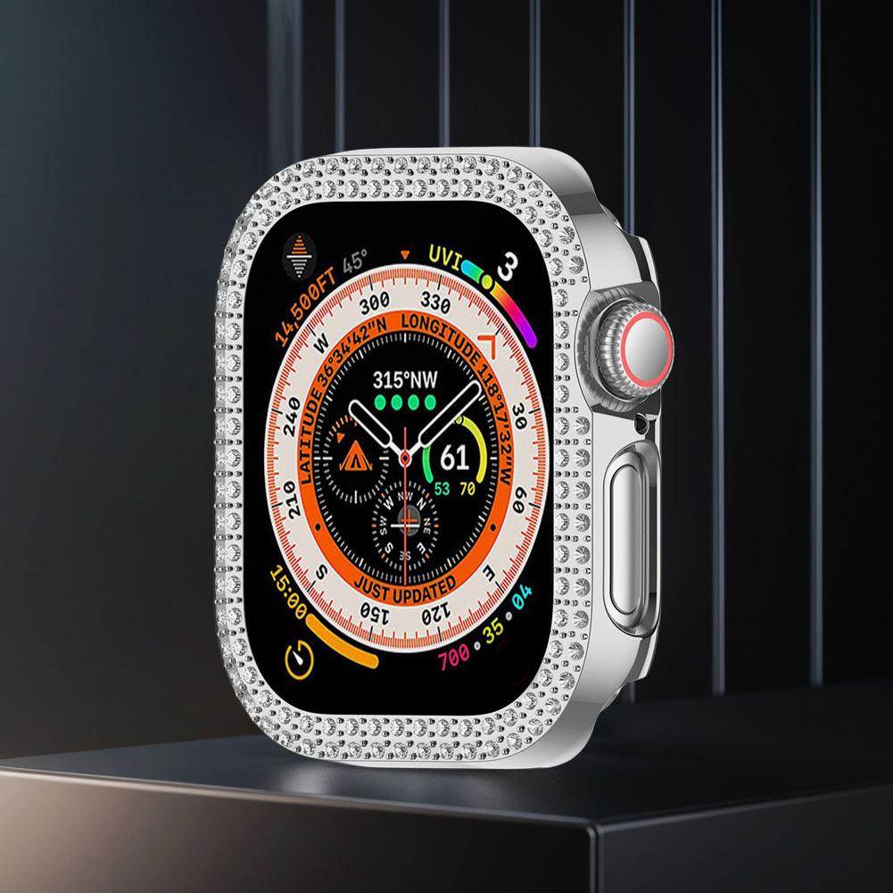 Чехол для ПК с двойным бриллиантом, защита экрана часов от падений, защита от царапин, полная рамка для часов IOS серии 10 42 мм/46 мм