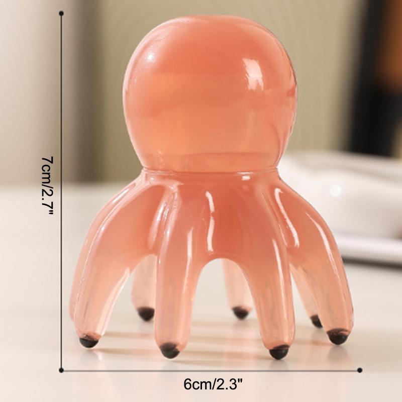 Portable Jade Octopus Comb Gua Sha Scalp Therapy Tool for Relaxation And Hair Care - Octopus Design