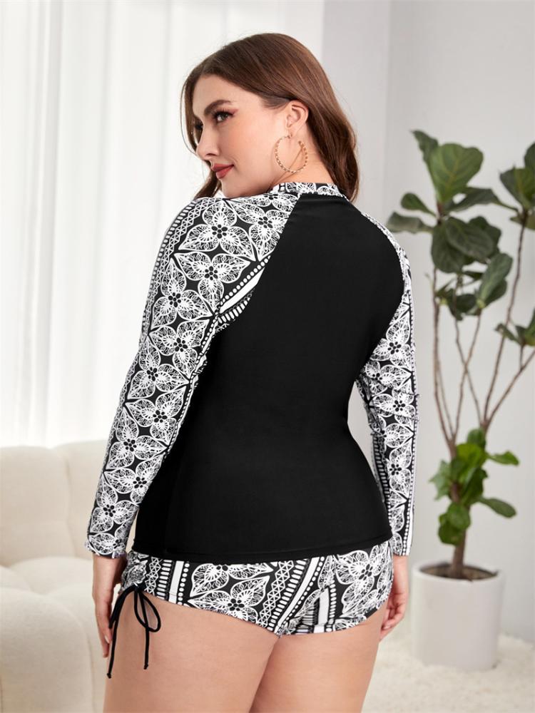 Новинка 2024 года, женский купальник с длинными рукавами, спортивный костюм-танкини для серфинга, пляжная одежда, комплект из двух предметов, купальные костюмы для женщин