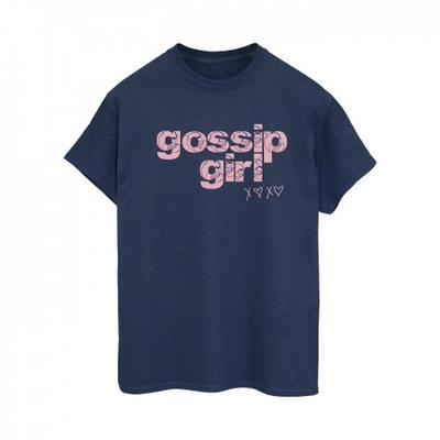 Хлопковая футболка бойфренда с логотипом в виде завихрения Gossip Girl для женщин/леди