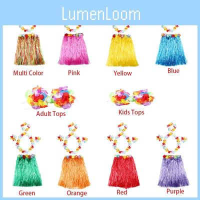 Детская милая гавайская травяная юбка хула лей цветочный браслет гирлянда костюм маскарадный