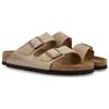 Birkenstock Кожаные дышащие шлепанцы унисекс светло-коричневые 0352203