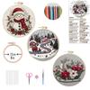 1 Set Snowy Path and Snowman DIY Embroidery Material Kit, Suitable for Beginners, Includes Tools and Stitch Tutorial. Embroidery Fabric Material Kit