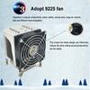 COOLSERVER R19 4U Серверный кулер для процессора 5 тепловых трубок Корпус для настольного ПК бесшумный вентилятор Для LGA2011 2066 115X Рабочая станция Компьютерный радиатор