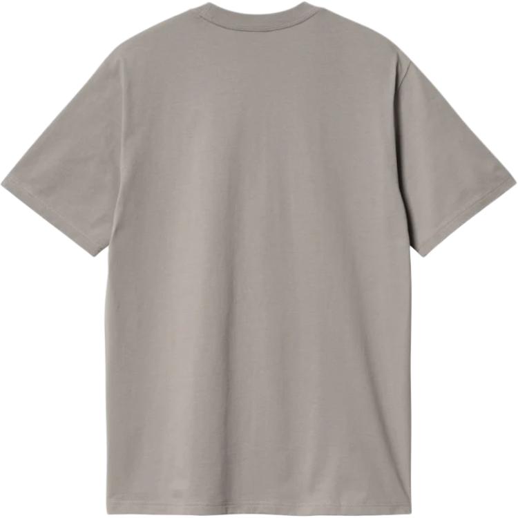 Carhartt WIP FW24 Повседневная удобная футболка с принтом-буквами, круглым вырезом, коротким рукавом, мужская футболка, серая I034852-2DF-XX