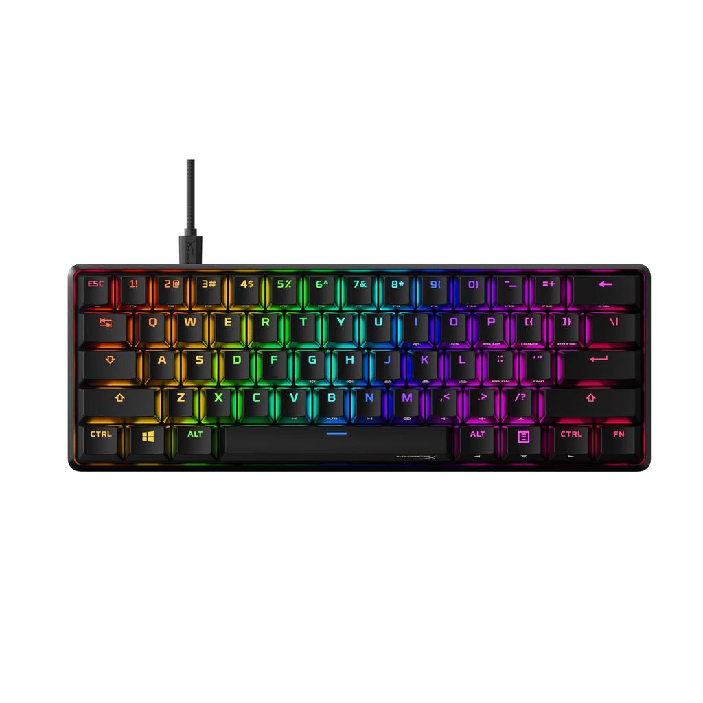 Механическая игровая клавиатура HyperX Alloy Origins 60 с английской раскладкой, подсветкой Aqua Axis RGB, 2 года гарантии 60% 56R61AA#ABA