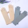 Summer Embroidered Breathable Stretch Anti-slip Sunscreen Gloves Mittens Driving Glove Anti UV