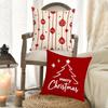 Christmas Tree Snowflake Print Pillowcase Merry Christmas Decorations Room Decor Flax Pillow Case Room Decoration Pillow Cover