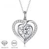 S925 Sterling Silver Moissanite 3 Carat Heart-to-Heart Necklace Clavicle Chain Fashion Niche Design Sense for Girlfriend