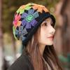 DIMANAF 2025 Весенняя женская шапка вязаная шапка теплая модная цветочная