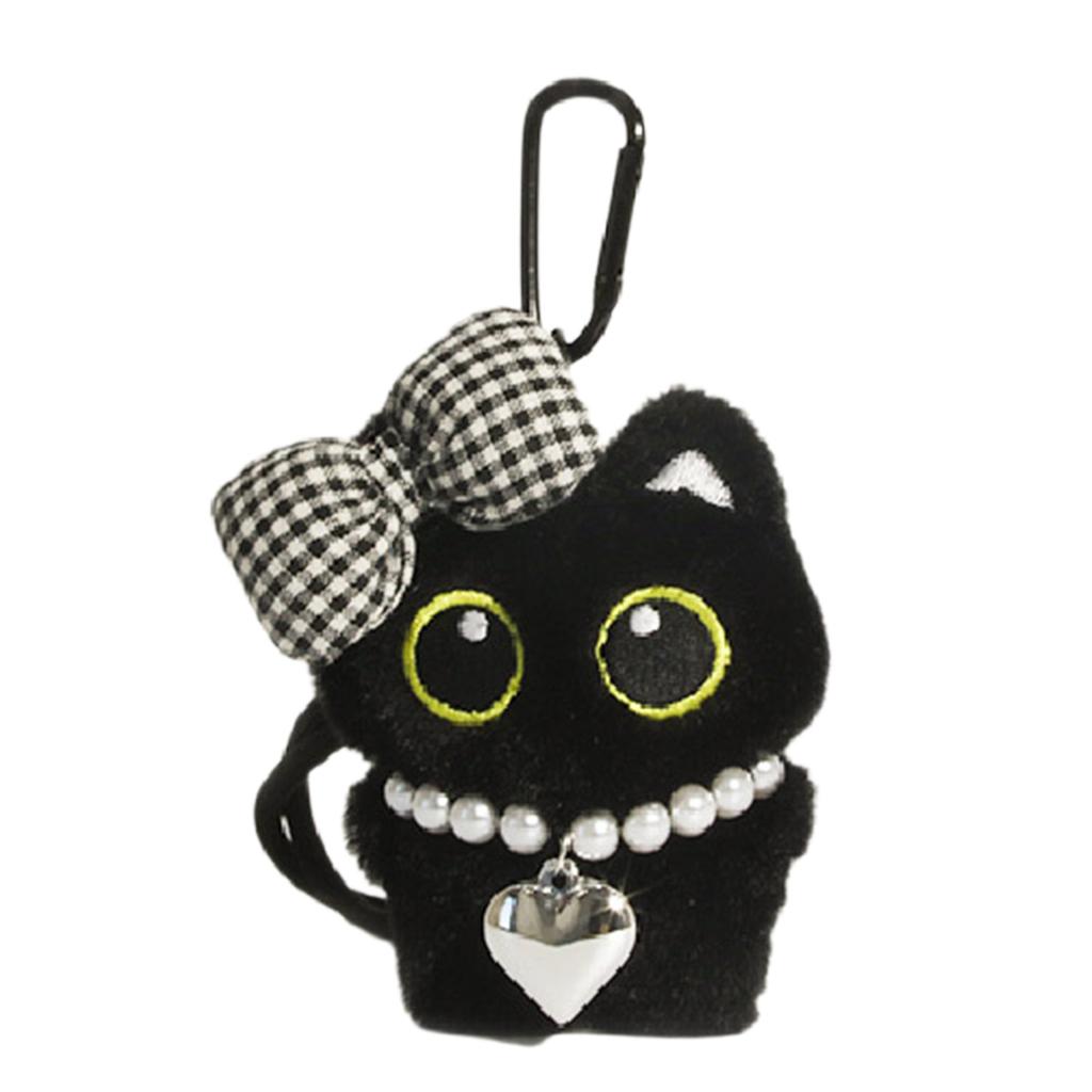 Милый плюшевый брелок в виде черного кота, очаровательный кошелек для монет в виде животного, уникальная подвеска для женщин и студентов