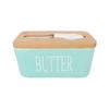 Yousheng Ceramic Butter Dish with Lid Multipurpose Knife Large Capacity Butter Keeper for Countertop Easy To Clean Butter Container Kitchen Gift