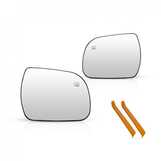 Left/Right Side Heated Mirror Glass Clear Replacement For Toyota Sienna 2011-19