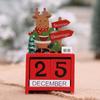 New Year Merry Christmas Decorations for Home Christmas Mini Wooden Calendar Xmas Ornament Home Decoration Craft Gift